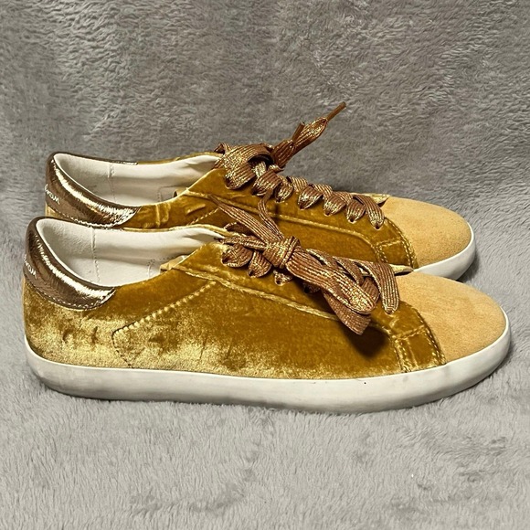 Sam Edelman Big Kids'‎ Aubrie, Lace-Up Sneakers, Girls Size 3M Gold NEW Youth - Picture 1 of 11